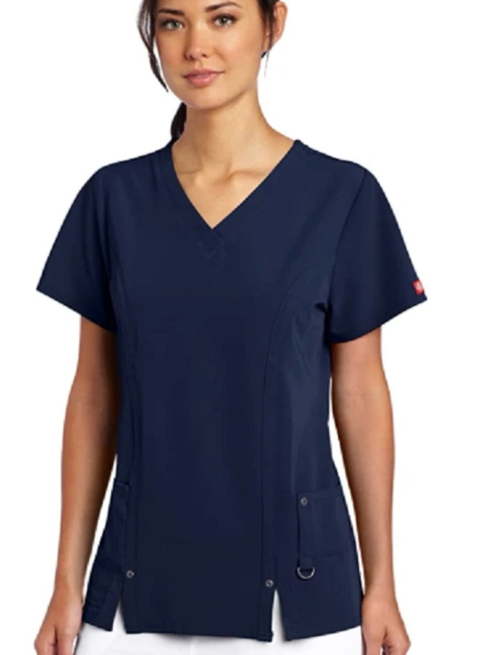 Dickies Xtreme Stretch Navy Scrub Top – Size Large